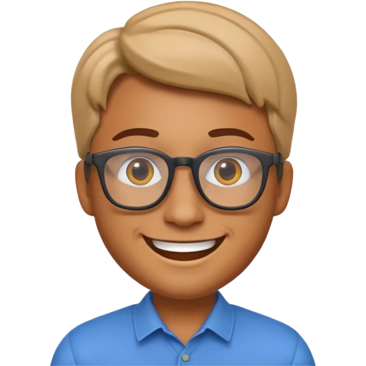 3D imoji of man who is graphics design emoji