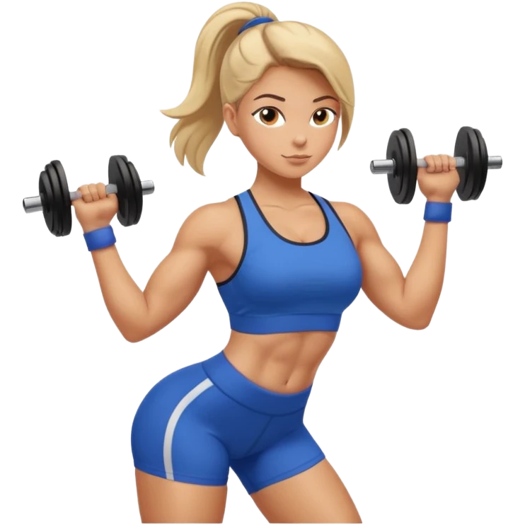 girl working out glutes with shirt on emoji