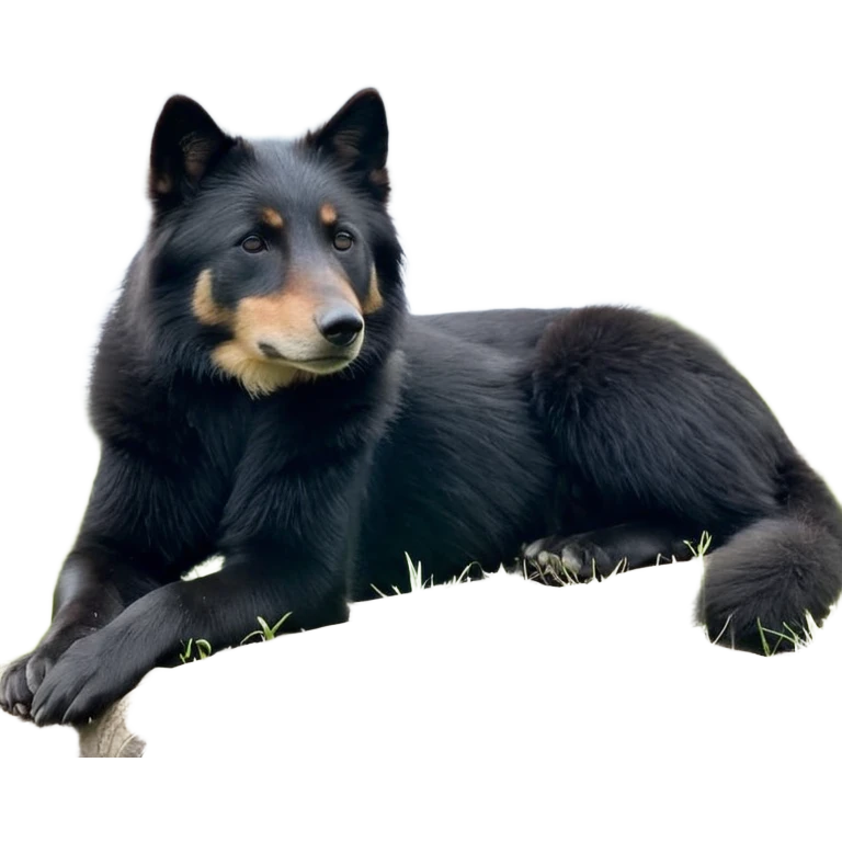 Морда черно-белого русского кокер спаниеля emoji