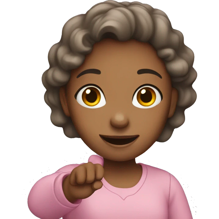 Girl waving emoji