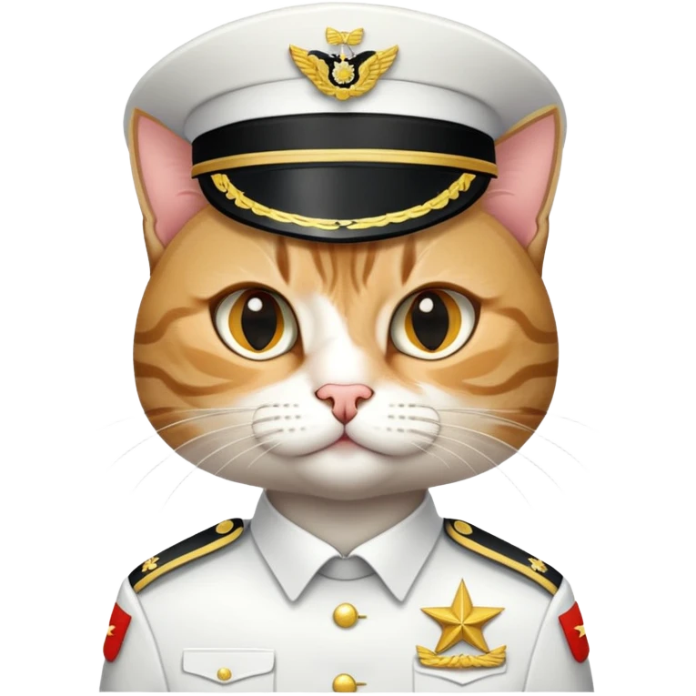Military man cat emoji