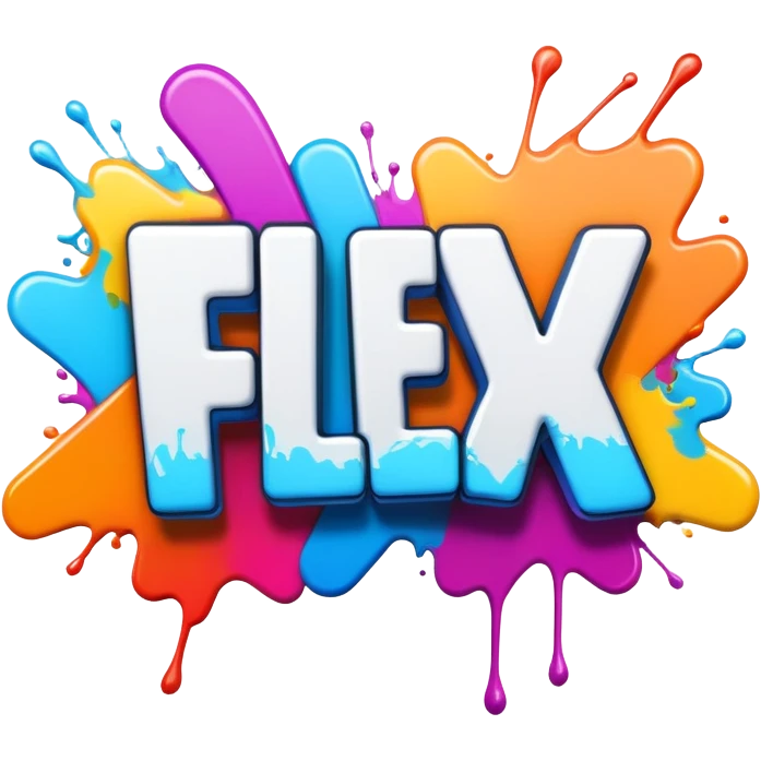Graffiti the word flex emoji