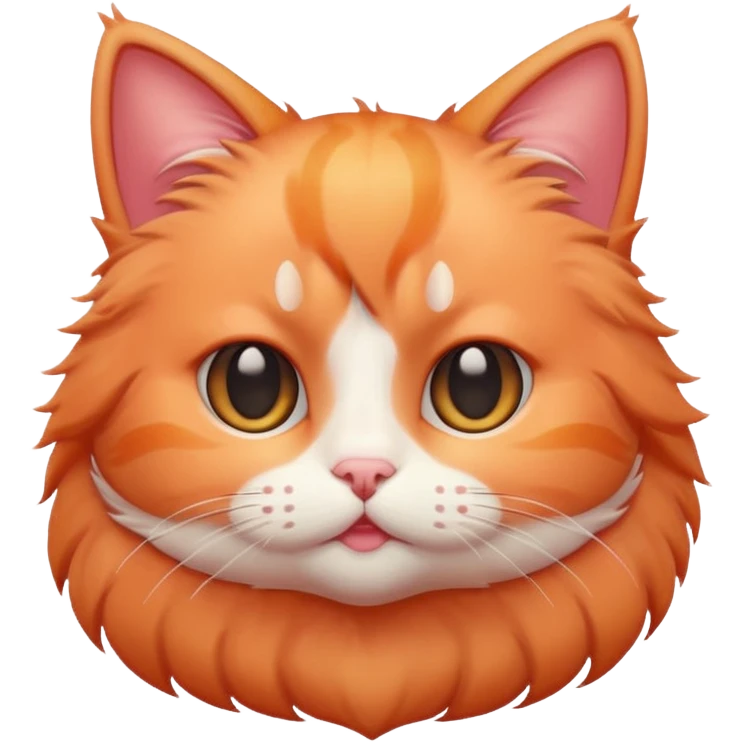 Super cute peach cat emoji