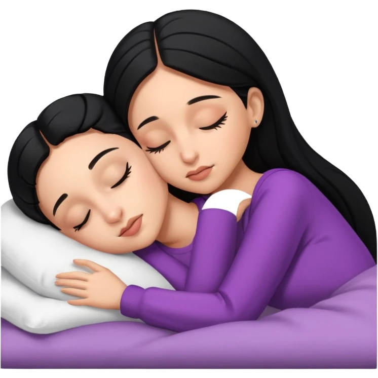 Ariana Grande sleeping with black hair  emoji