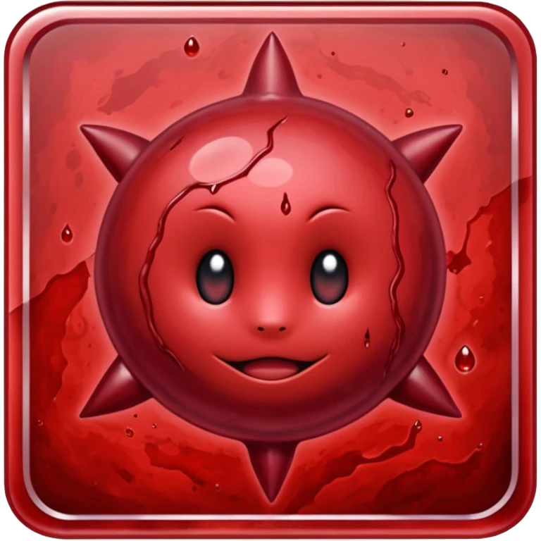 pokemon card made of blood emoji