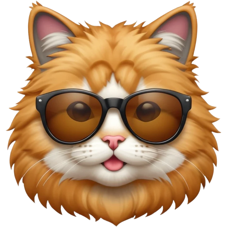 playful and cool cat with sunglasses emoji
