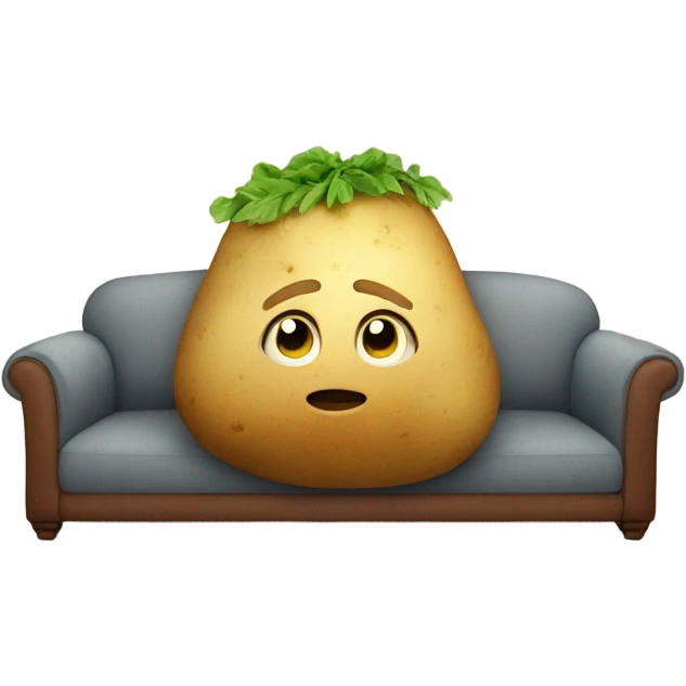 Human potato on couch emoji