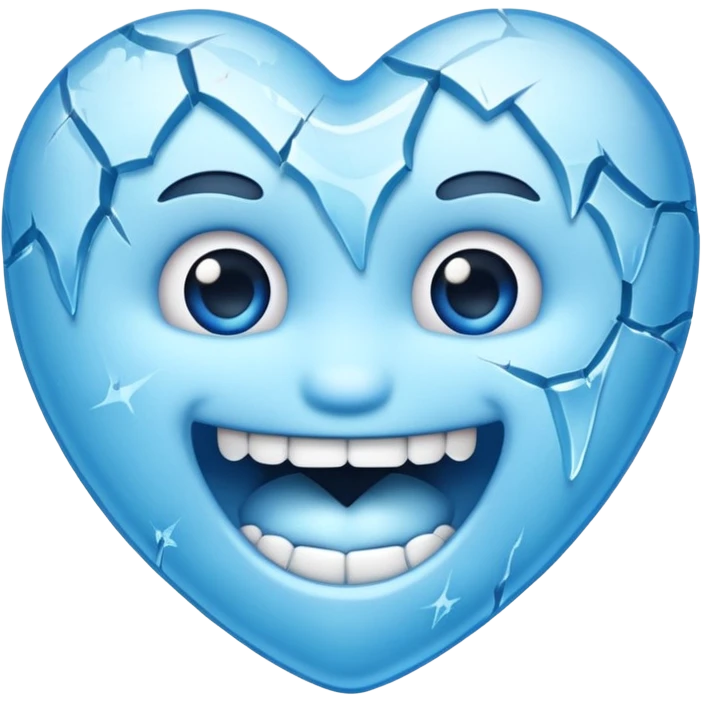 frozen emoji blue teeth showing emoji