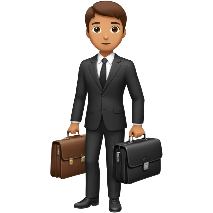 lawyer with briefcase and suit emoji