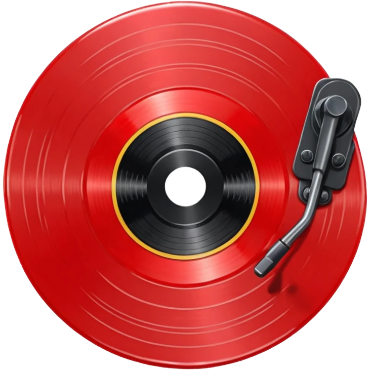 red vinyl glass texture record emoji