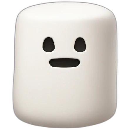 marshmallow with no face emoji