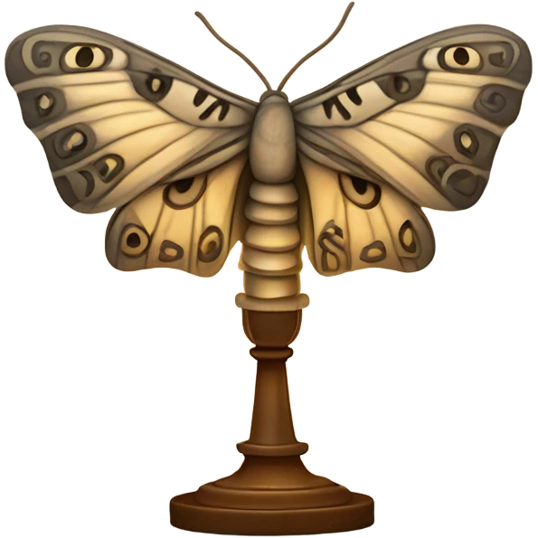 Moth on a lamp shade emoji