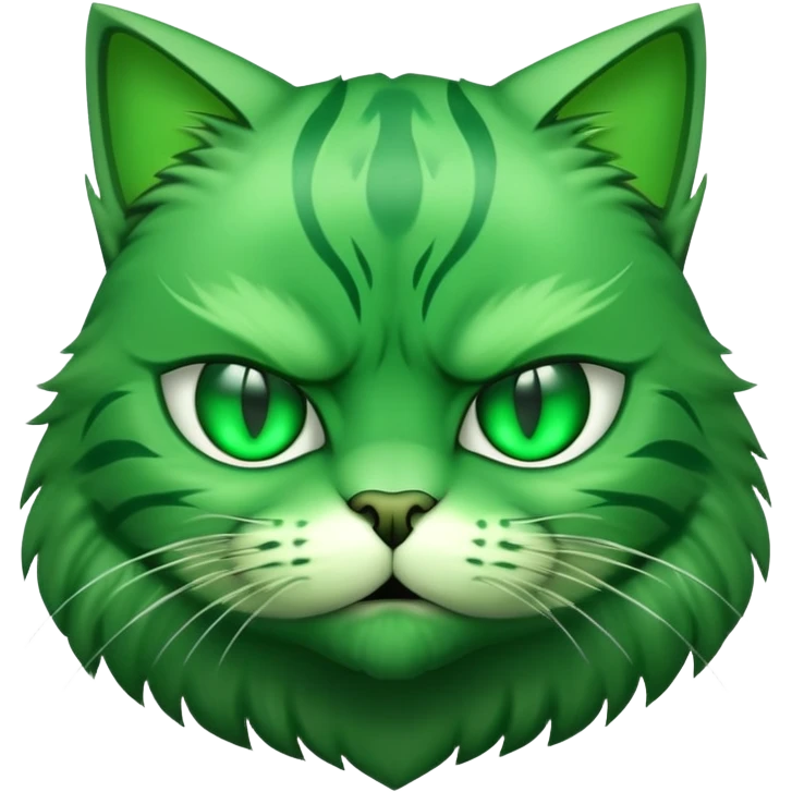 Angry green cat from matrix movie  emoji