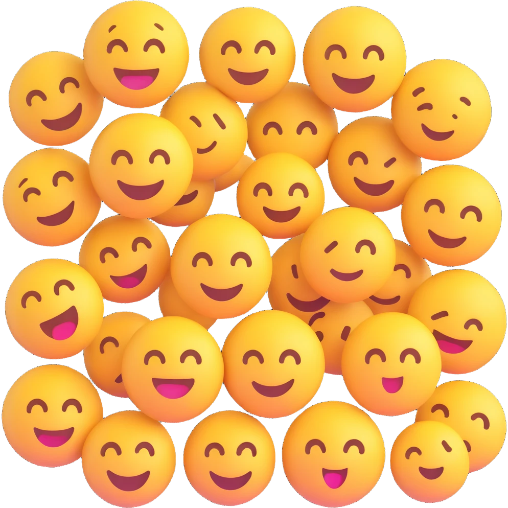 A set of emojis with balanced spacing emoji