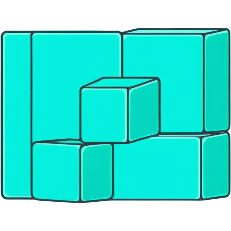 Pastel pink building blocks toy emoji