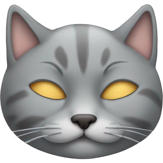 Sleeping gray cat  emoji