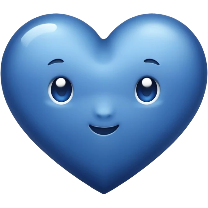 cute navy blue heart  emoji