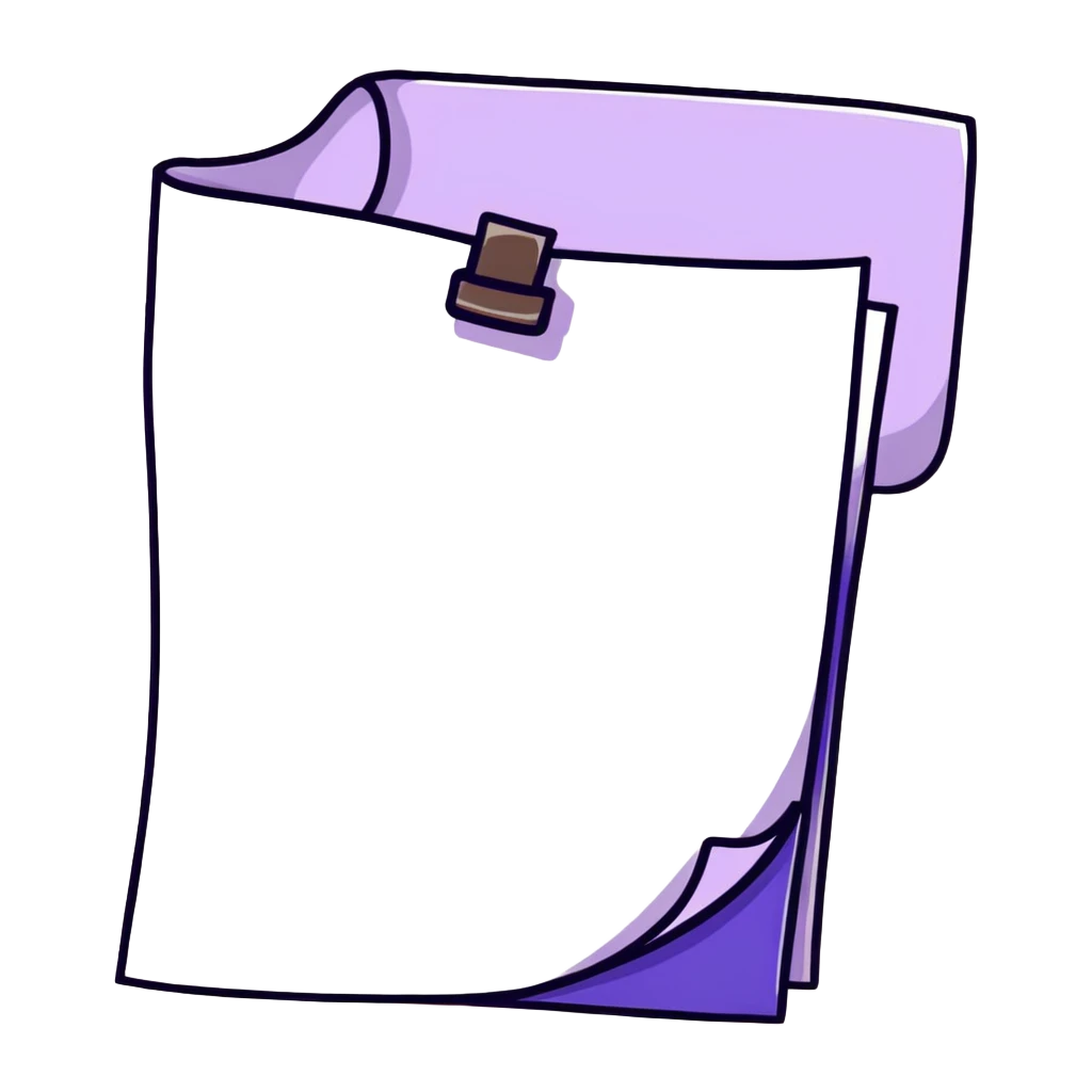 Paper purple emoji