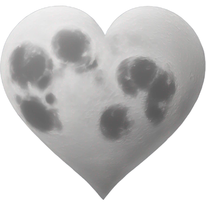 Heart shaped moon emoji
