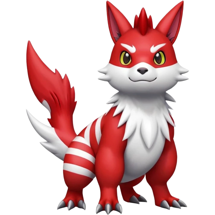  Cute Guilmon-Zangoose-Fakémon-hybrid-creature (full body)  emoji