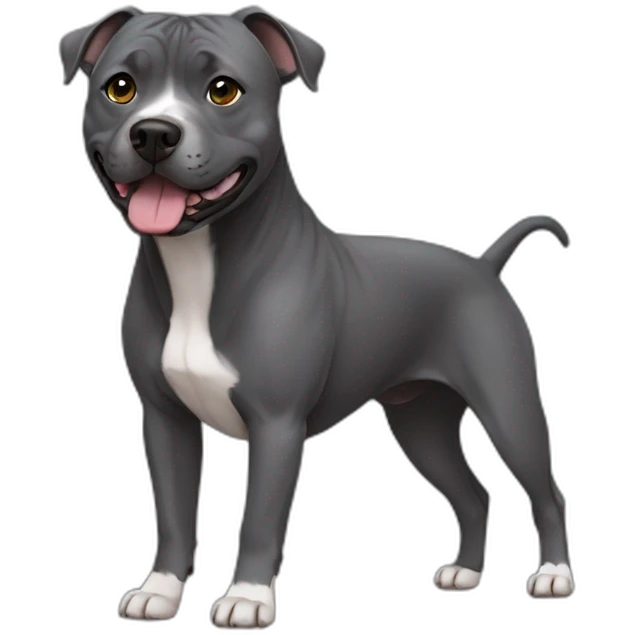 dark grey staffordshire terrier emoji