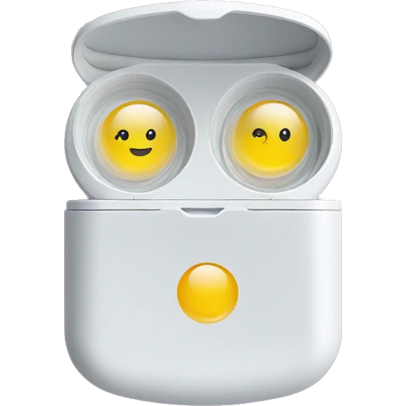 dual compartment prescription contact lens case emoji