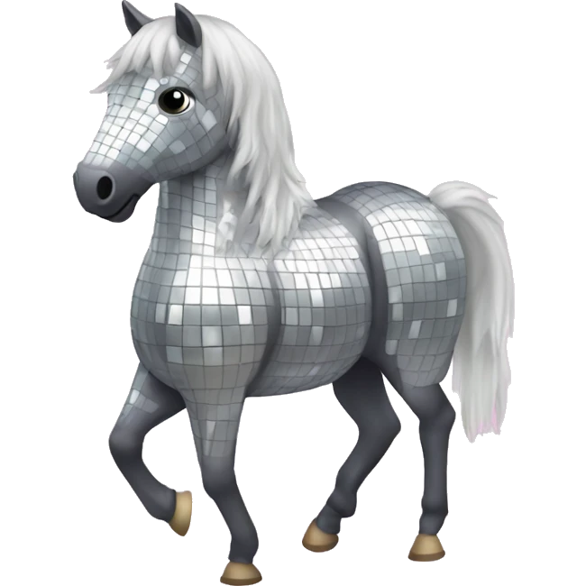 Mirrorball horse emoji