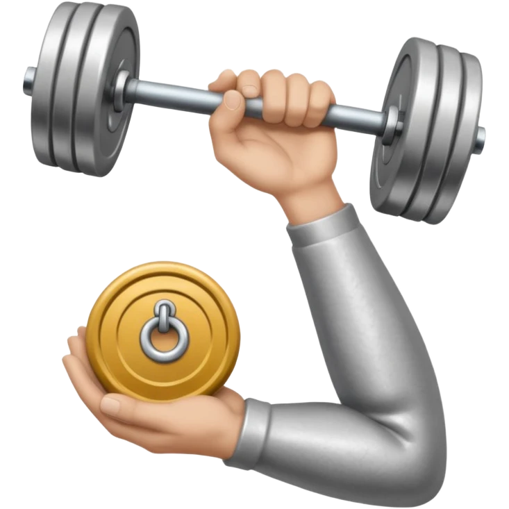 гиря в руке emoji