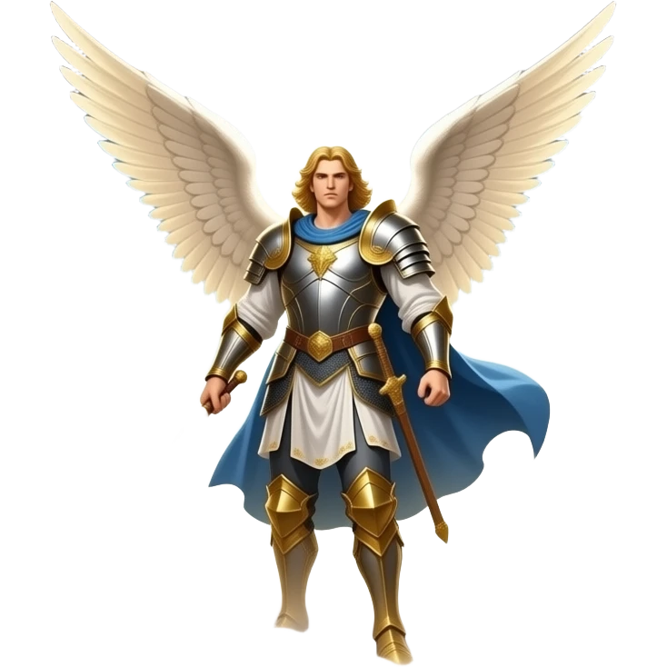 Great War in heaven between good and evil. Saint Michael the archangel as the leader and Satan as the opposing side emoji