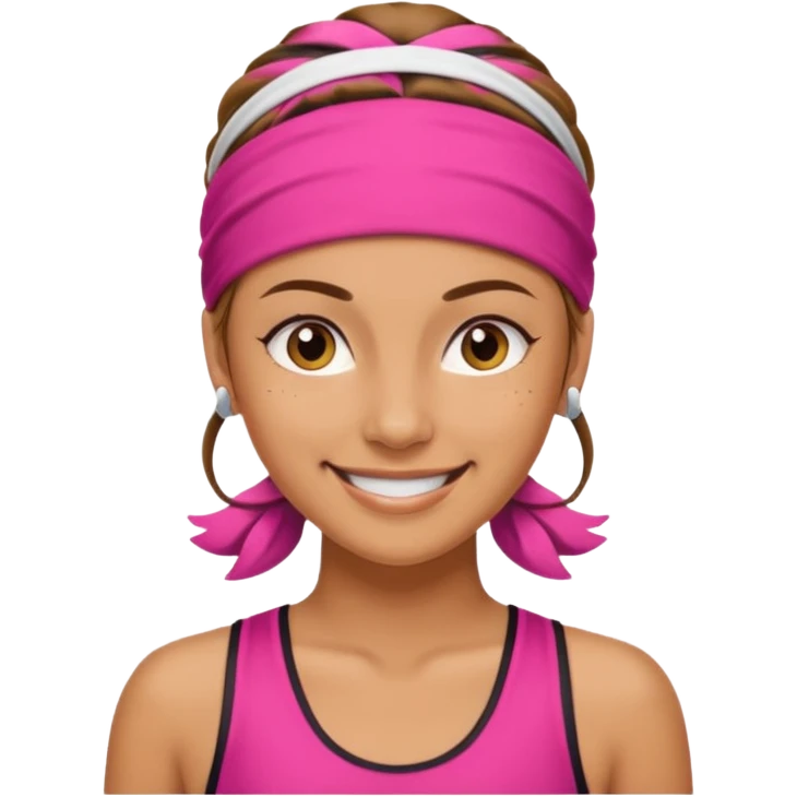 sportive woman with headband

 emoji
