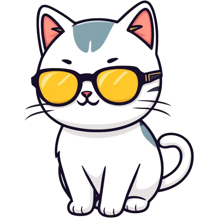 Cat with sunglasses emoji