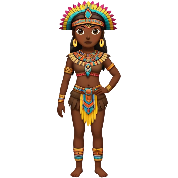 Aztek full body woman emoji