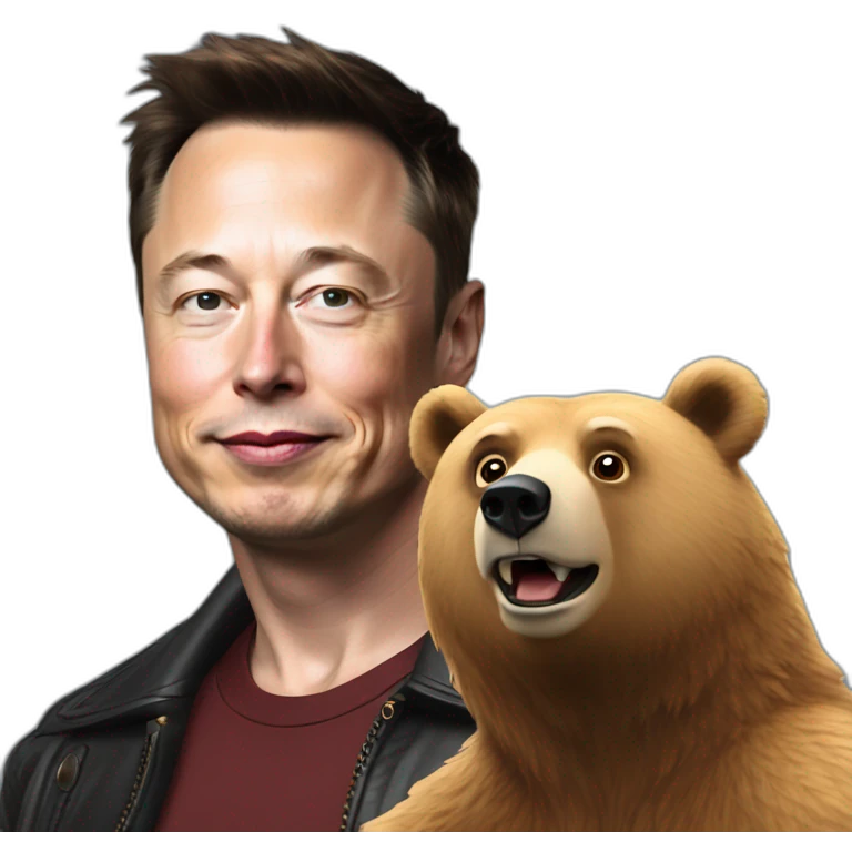 elon musk with a bear emoji