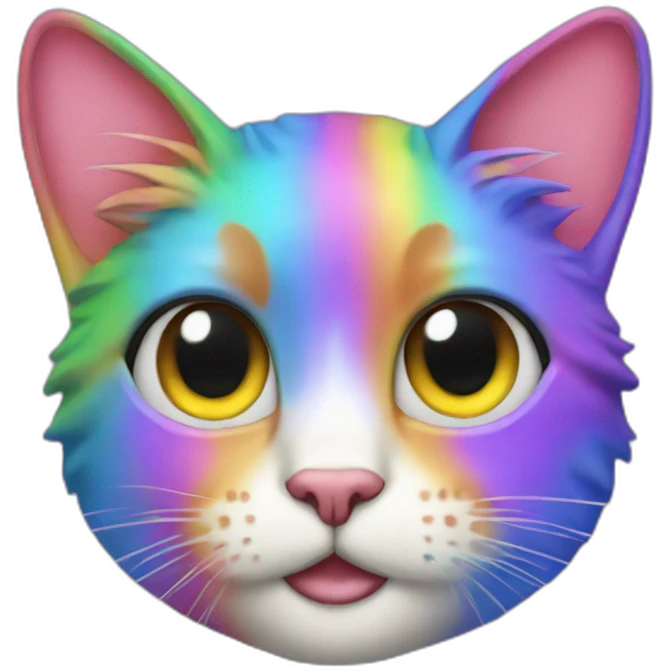 Rainbow cat emoji