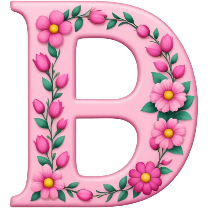 Pink, romantic, the letter “B” emoji