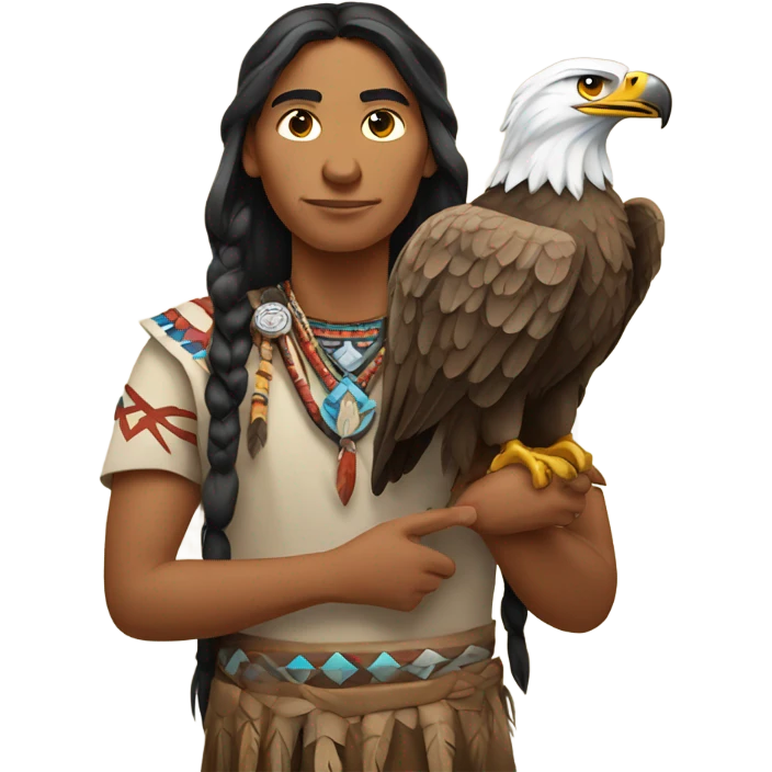 Native American with eagle emoji