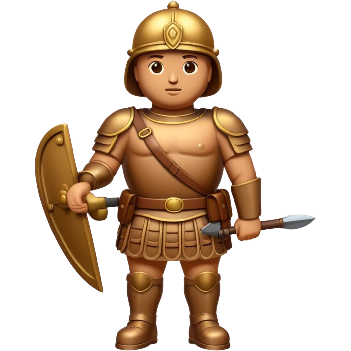 Botero Bronze Roman Soldier Landmark Emoji – Showcasing a stylized, rounded bronze Roman soldier sculpture. emoji