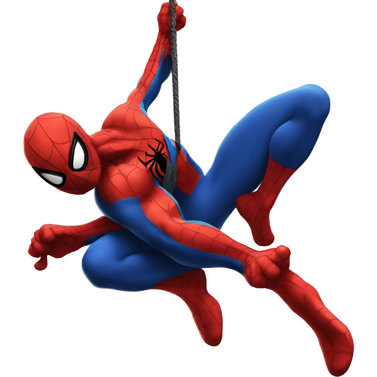 Spiderman swinging emoji