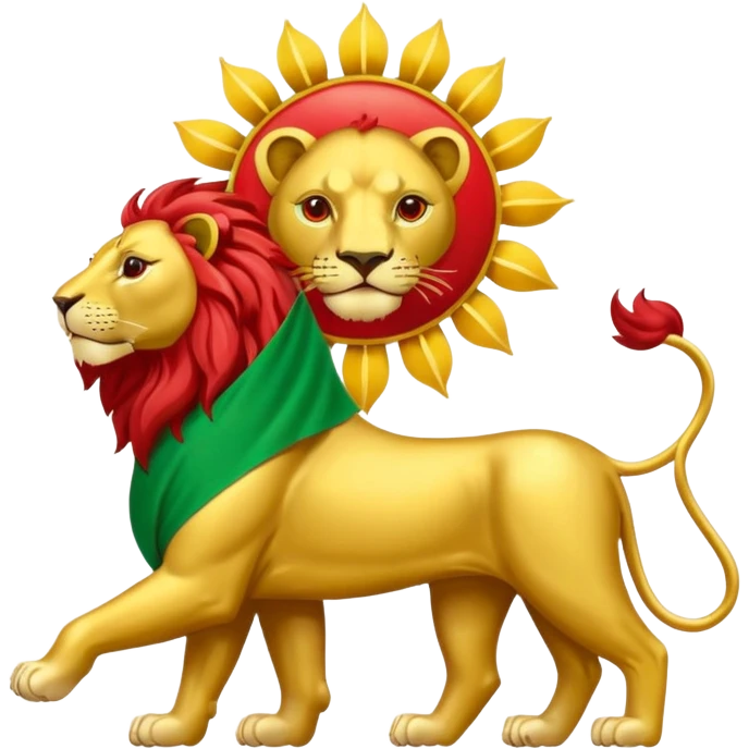 Iran lion and sun flag emoji