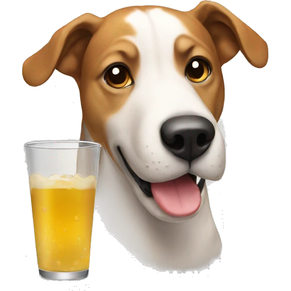 Dog drinking  emoji