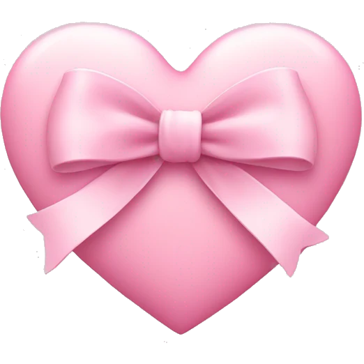 Light pink heart with bow emoji
