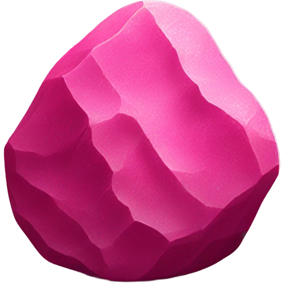 Realistic hot pink rock emoji