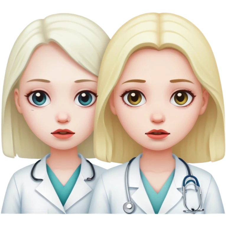 2 girls at bad hospital  emoji