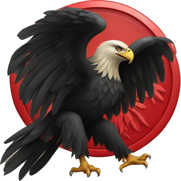 the albanian symbol eagle with hanfs emoji