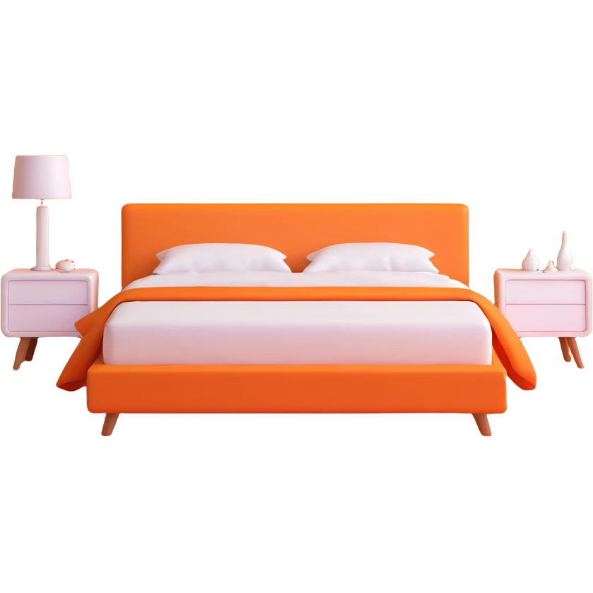 clean modern minimalist bedroom with blue color scheme, sleek furniture emoji