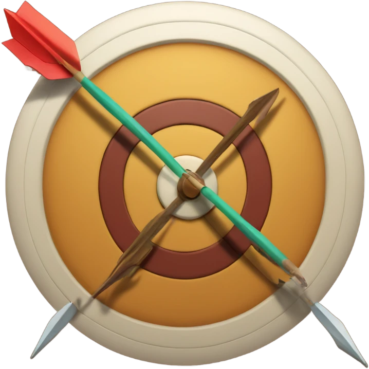 Arrow hittingthe bullseye emoji