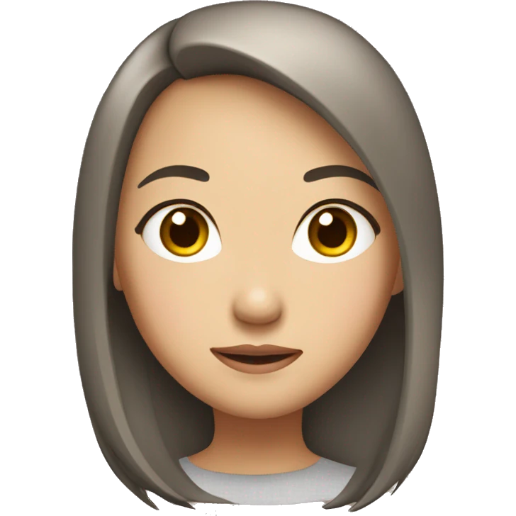 Poster of an Asian girl with straight brown hair named Lucy  emoji