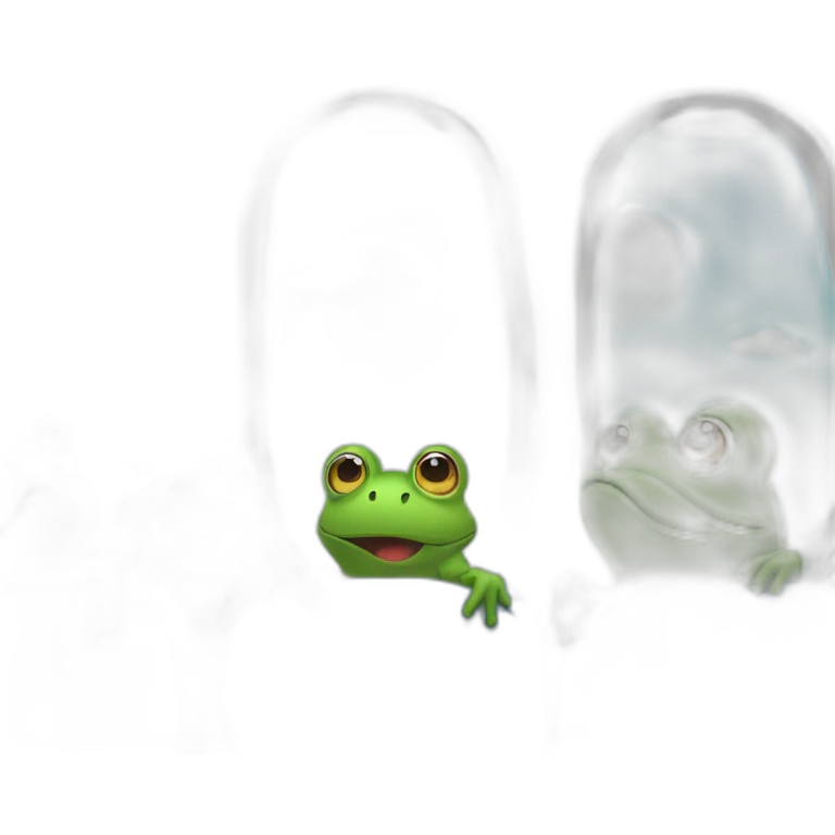 view from afar: 5 frogs fly on an airplane and look out the windows emoji