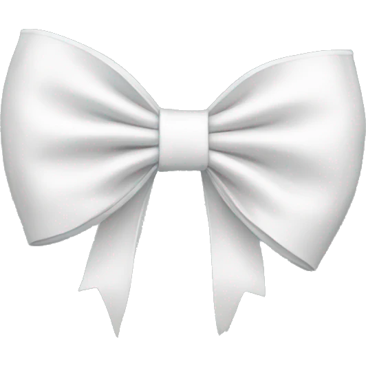 A white bow emoji