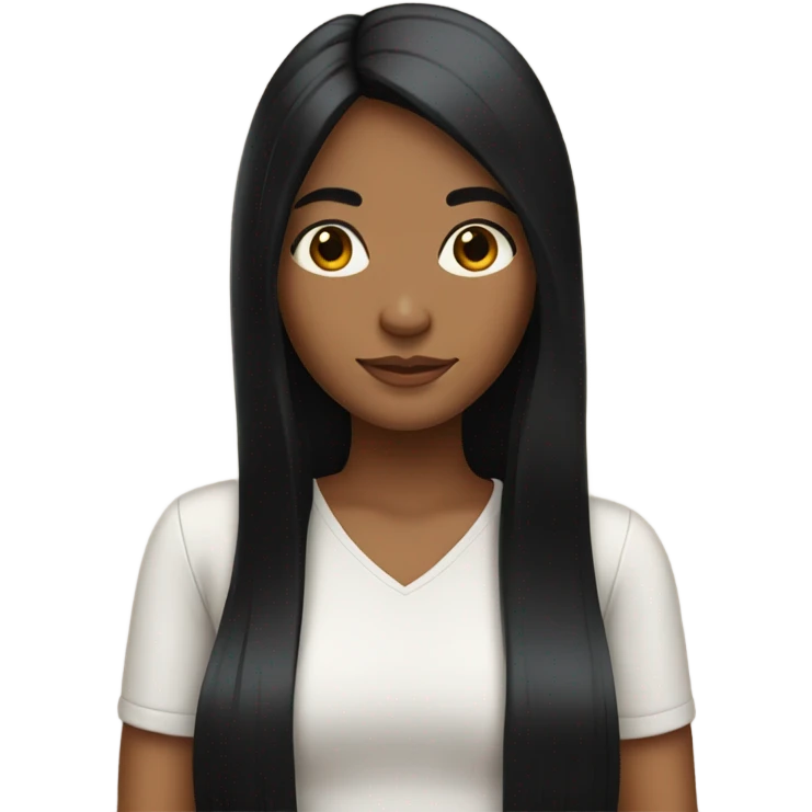 Girl with black hair emoji